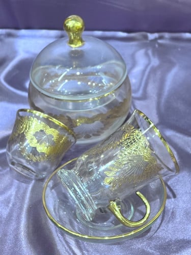 طقم كريستال نقش ليزر 12 شخص