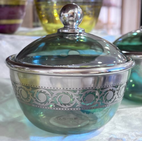 Crystal sugar, Italian silver engraving