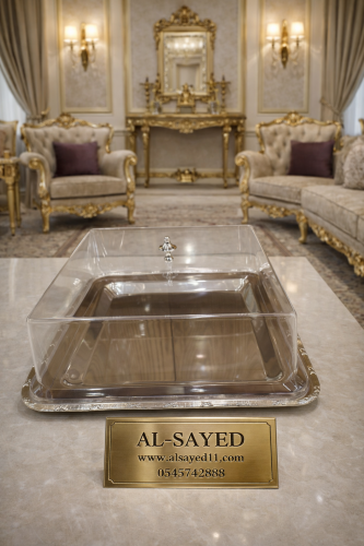 صينيه بغطاء بمقاسات مختلفه