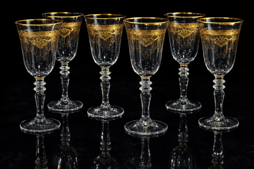 كاسات كريستال ٦ قطعه