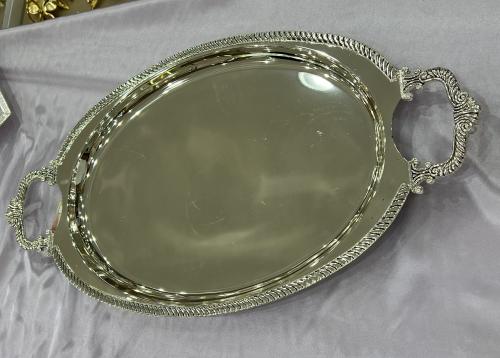 صينيه سلفر بيضاوي طول ٤٦ سم