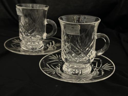 Crystal cups 6 pieces
