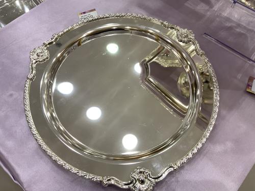 صينيه سلفر قطر ٣٢ سم