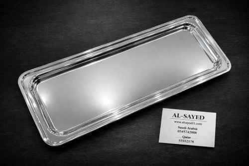 صينيه سلفر كبير طول ٤٨ عرض ٢٩