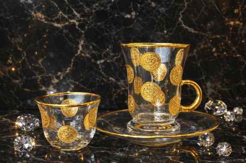 طقم بيالات فناجيل ليزر ٦ قطعه