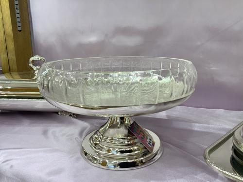 ستاند سلفر كريستال قطر ٢٧ سم