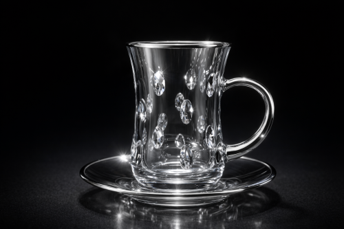 بيالات كريستال فضي طويل٦ قطعه