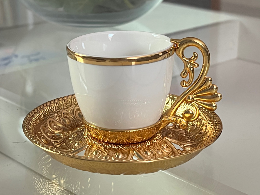 Turkish Espresso Coffee Cups Set 6 Pieces Bohemia Ceramic Coffee