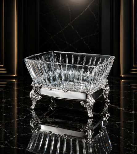 Crystal-plated copper plate, 24 cm long