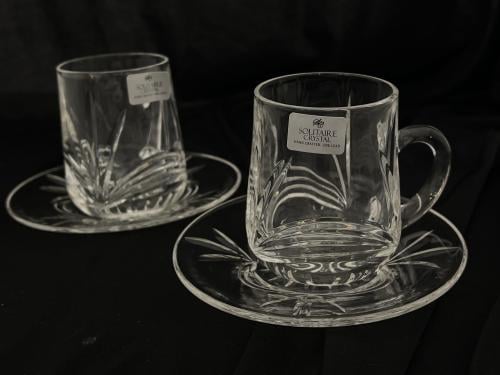 بيالات كريستال عريض ٦ قطعه