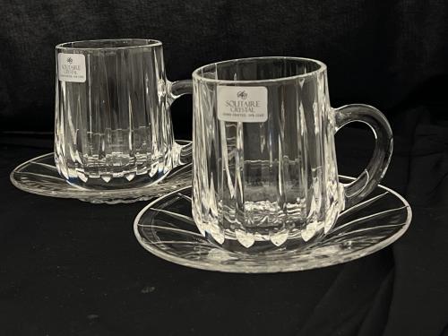 بيالات كريستال عريض ٦ قطعه