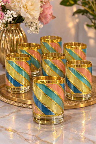 كاسات كريستال أوروبي ٣٣٠ ملي ٦ قطعه