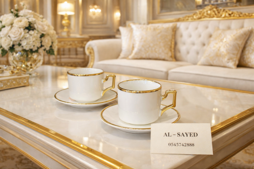 فناجيل قهوه تركيه بورسلان ٦ قطعه