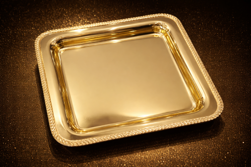 Large gold serving tray