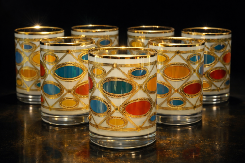 Polish crystal glasses, 6 pieces