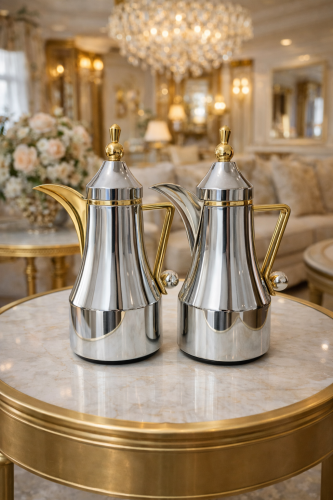 Silver thermos set