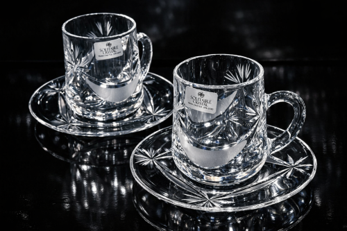 6 pieces wide crystal cups