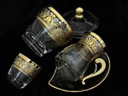 Crystal set laser engraving 12 people