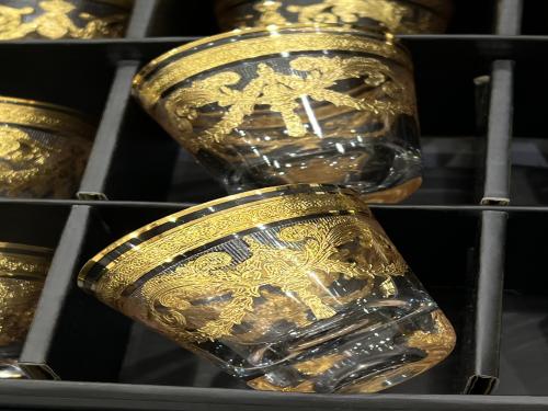 فناجيل كريستال نقش ليزر ١٢ قطعه