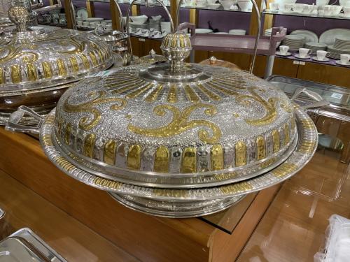 Copper gozi dish, diameter 76 cm