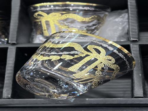 Crystal cups, laser engraving, 12 pieces