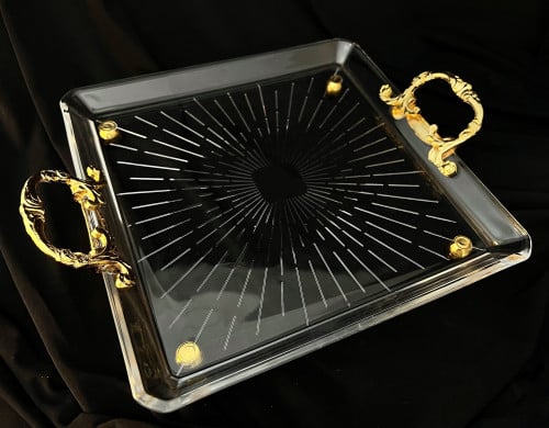 Glass serving tray