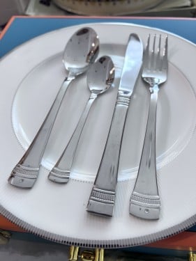 Set of 18-10 steel spoons, 72 pieces