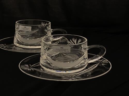 بيالات كريستال عريض ٦ قطعه