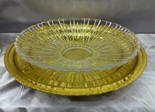 صينيه ذهبيه قطر ٣٤ سم