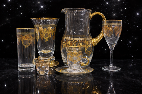 طقم كريستال ٧٦ قطعه ليزر