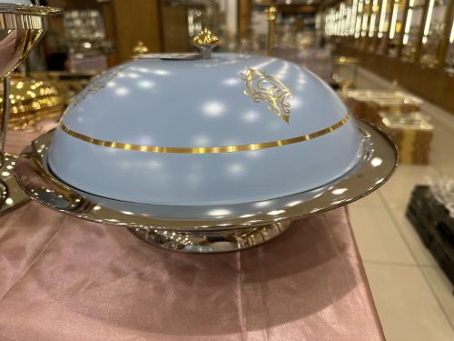 صحن بغطاء استيل ٤٠ سم