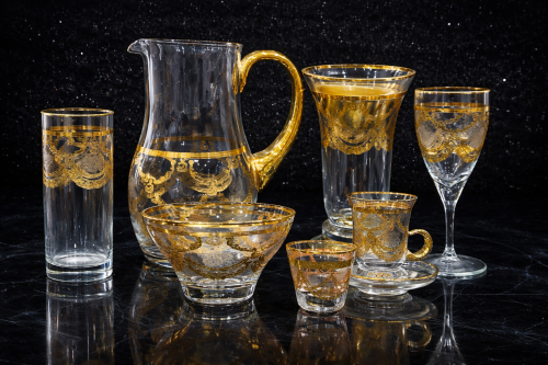 طقم كريستال ٧٦ قطعه ليزر