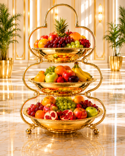 Large 3-tier gold stand