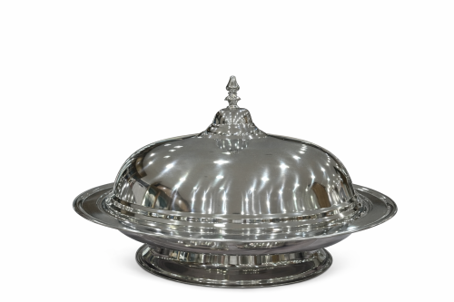 صحن بغطاء أستيل بمقاسات