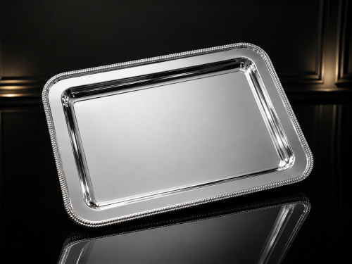 Small thick silver tray, length 35, width 24