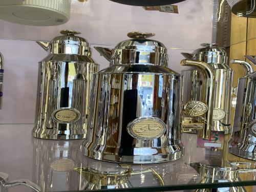 طقم ترامس فضي ذهبي