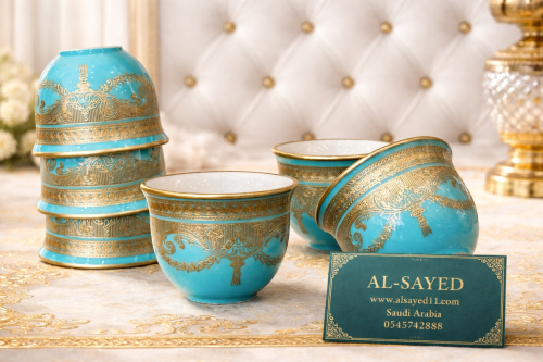 ‏فناجيل برسلان نقش ليزر عدد 12 قطعة