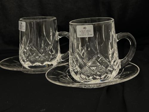 6 pieces wide crystal cups