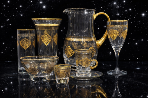 طقم كريستال ٧٦ قطعه ليزر