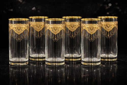 طقم كاسات كريستال ٦ قطعه