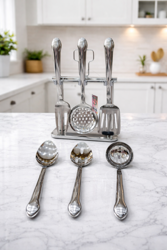 ستاند مع ملاعق غرف استيل