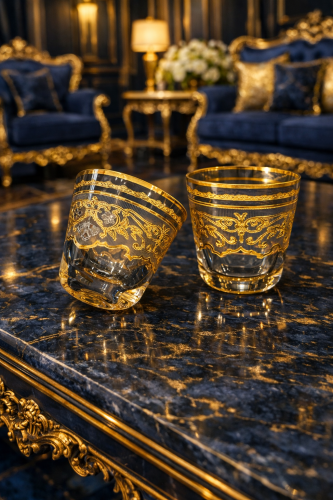 12-piece laser-cut crystal cups