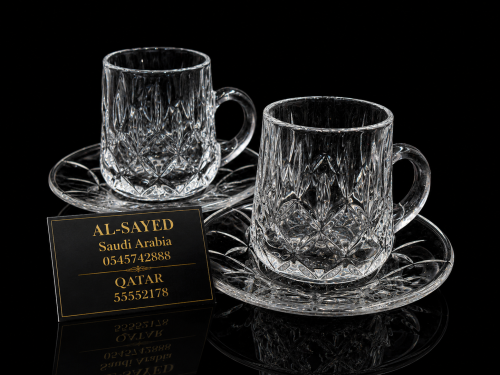 بيالات شاي عربض ٦ قطعه