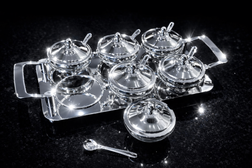 صينيه مع بوادي صغيره سلفر