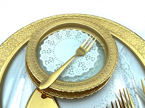 طقم كيك ذهبي