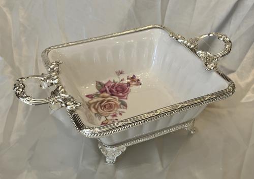 صحن حلا مربع صغير ٢٢ سم