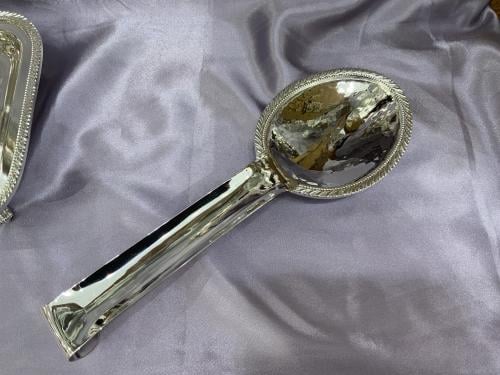 ستاند ملاعق غرف نحاس مطلي فضه