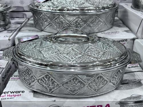 Steel wallet, engraved silver, without a lock, in different sizes