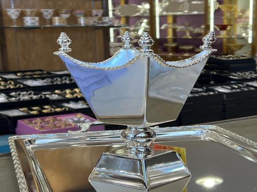 Silver incense burner, height 23 cm