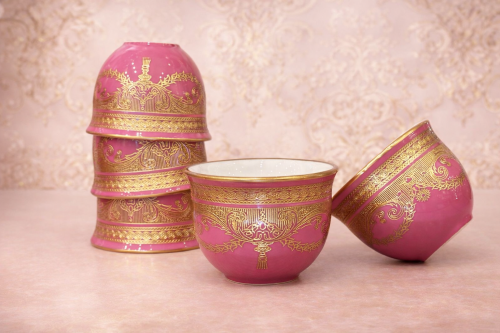 فناجيل بورسلان نقش ليزر ١٢ قطعه